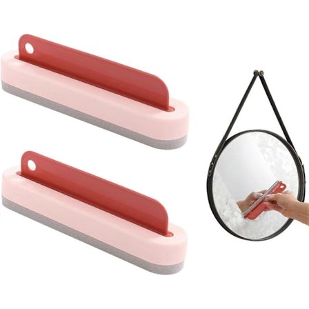 Duschskrapa för glasdörrar - Fönsterskrapa med långt handtag - Badrumsrengöringsverktyg, fönsterputs