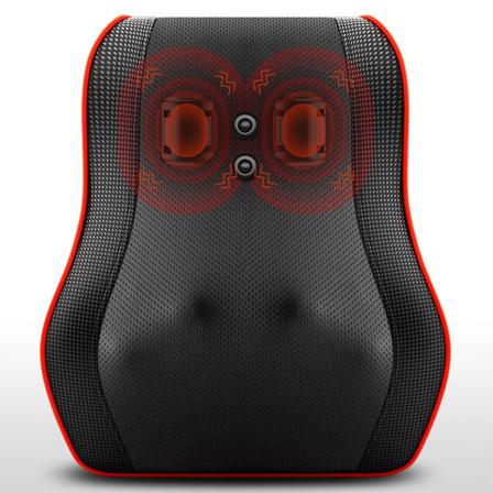 Shiatsu massagekudde med värme, justerbar intensitet, timer- och överhettningsskydd, rygg- och nackemassager för stress relief black A