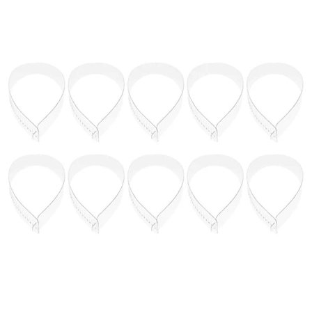 100 stk. kravestøtter i plast til skjorter, holdbare kravelåseremser (gennemsigtig)