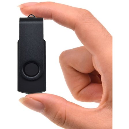 Sett med 6 USB 2.0-minnepinner med glidelåsetui