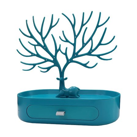 Gevir Smykkestativ, Halskædeopbevaring, Smykkeholder Med Skuffer, Øreringholder, Armbåndsstativ, Smykketræ