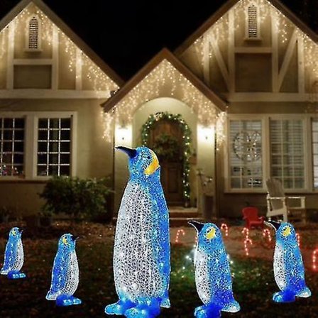 Julepynt med opplyst pingvin i akryl, LED, utendørs/innendørs -ES