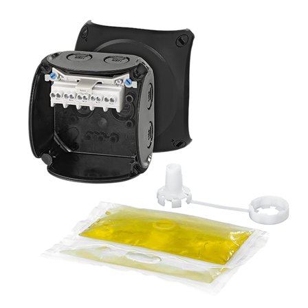 Hellermann Tyton WP 0202 B Koblingsboks gelfylt, 2,5 mm² 93 x 93 mm, Installasjonsmaterial