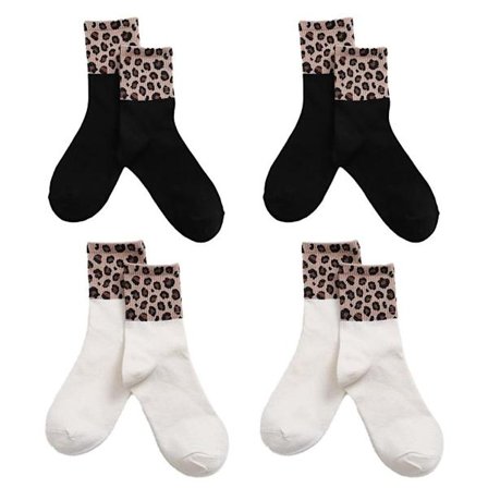 Vinter termiske ullsokker tursko sokker strikkede utendørs sokker Svart*2+ Hvit*2 KLB