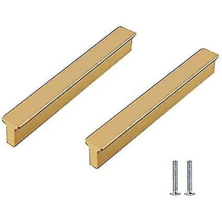 2 stk Skapsknapper T-formet Gull Dørbeslag Kjøkkenknapper