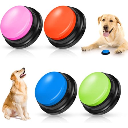 4-pak Hundetalende Knapper, Kommunikationsknapper til Hunde, Hundetræning