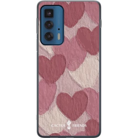 Kompatibelt Mobildeksel til Motorola Motorola Edge 20 Pro Cactus and Friends - Blush Paper Hearts