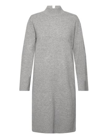 Yasemilie Ls High Neck Knit Dress S.noos Grey YAS