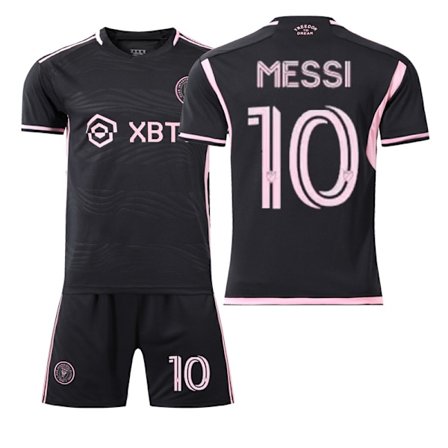 23-24 Miami Bortamatch 10 Messi International Major League Fotbollströja Set Barntröja Team Kit
