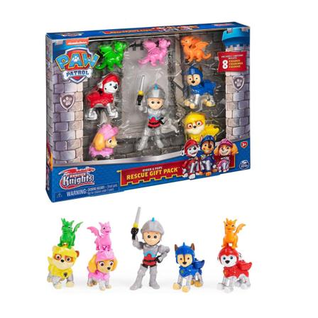 Paw Patrol 8-pack Rescue Knights Gift Pack Ryder & Valpar Multifärg