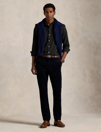 Polo Ralph Lauren Custom Fit Performance Twill Shirt - Grey - M