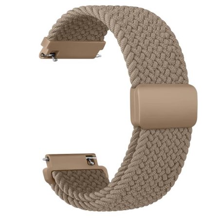 [LCS] 20 mm flätat soloband för Garmin Vivoactive 5/3/3 musikband armband för Garmin VivoMove3/Trend/Sport Venu SQ/SQ2/2plus-rem Jordgrå Earthy grey