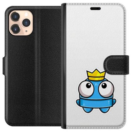 Kompatibelt Lommeboketui til Apple Apple iPhone 11 Pro Blå tegneseriefigur med krone og store øyne i leken kongelig stil