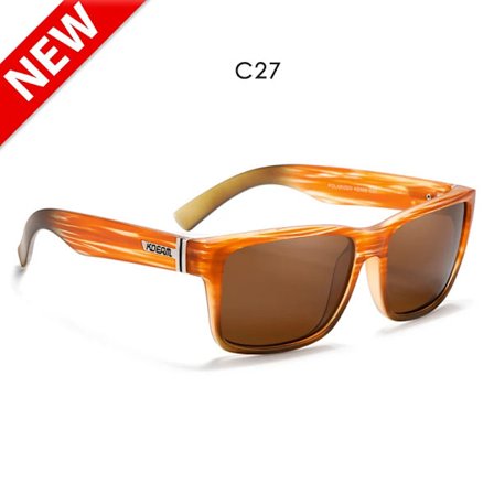 KDEAM Polariserade solglasögon för män, sportiga solglasögon i galna färger, Elmore, UV-skydd med ask