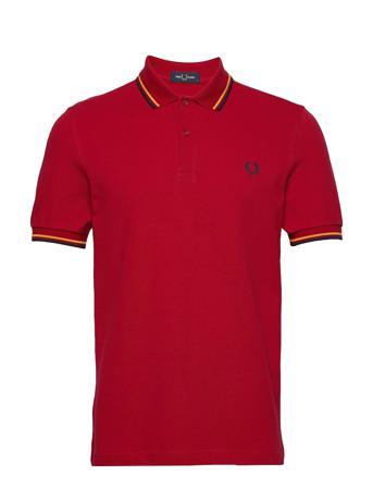 Twin Tipped Fp Shirt Polos Short-sleeved Punainen Fred Perry