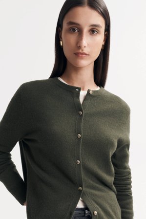 Soft Goat - Cardigan - Cashmere cardigan - XS - Hunter Green