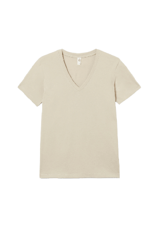 Å WOMAN V-ringad t-shirt LENA T-shirts & toppar Beige S