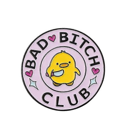 Tegneserieemalje Liten Gul And Barndomsanimasjon Perifer Brosjepinne