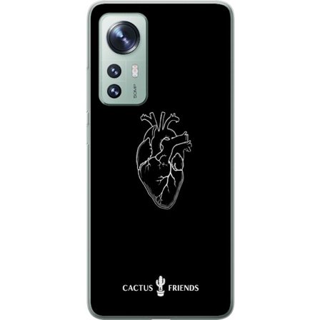 Kompatibel Mobilcover til Xiaomi Xiaomi 12 Kaktus og Venner - Midnat Anatomi Hjerte
