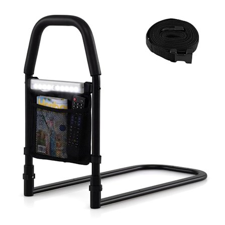 Sengehest med LED-lys og opbevaringslomme