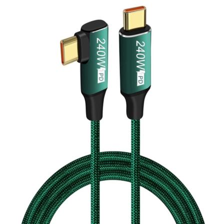 USB C Pikalatauskaapeli PD 240W VIHRE 0,5M Green 0.5m