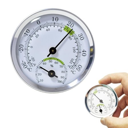 Hygrometer Termometer, Indendørs og Udendørs Termometer, Fugtighedssensor, Indendørs Hygrometer, Analog Hygrometer, Hygrometer Termometer, Batterifri,