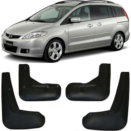 Aidot etu- ja takamuotoillut roiskesuojat lokasuojat 2005-2010 Mazda 5:een