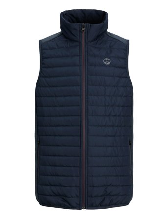 Jjemulti Bodywarmer Collar Sn Jr Fôret Vest Blå Jack & J S*Betinget Tilbud