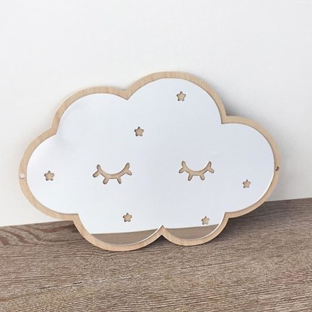 Væg spejl børneværelse 3D sky spejl væg spejl akryl spejl klistermærke pige vægdekoration til børneværelse badeværelse