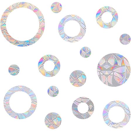 24 st Anti-kollision fönster Anti-kollision klistermärke Anti-kollision klistermärke Genomskinlig fågelglas klistermärke Statiskt glasdörr fönster 