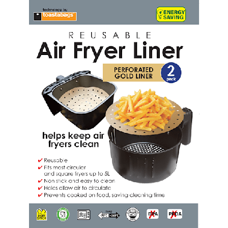 Toastabags Återanvändbar Air Fryer Liner Perforerad 2-pack One Size One