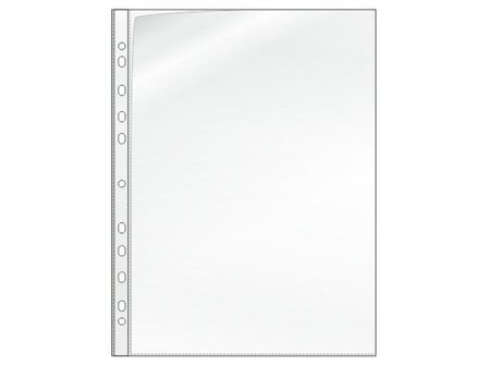 Plastficka, A4, stansad, 120 mikrometer, polypropylen, jämn, 11 hål, genomskinlig - Lyreco - Kontorsmaterial - Mappar och plastfickor - Plastfickor - 