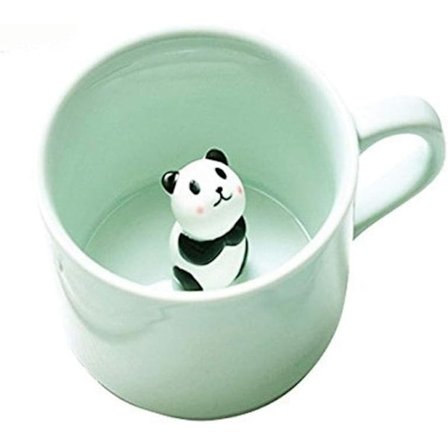 Sød kaffekrus, Kawaii mælk te keramiske krus, 3D-dyr morgenkop gave bryllup, fødselsdage (Panda)
