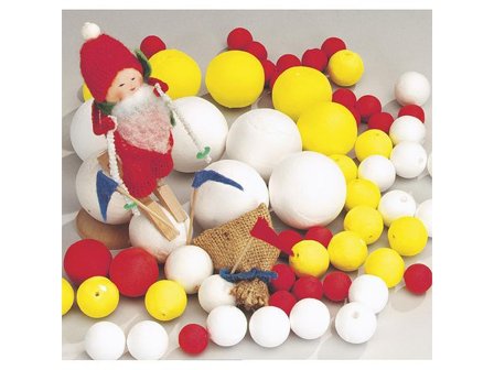 Papperskulor 50mm vit 25/fp - Lyreco - Skola och förskola - Hobbymaterial - Papperskulor