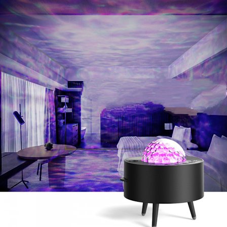 Galaxy Light Projector, Inbyggd Vit Brus Star Projector med Bluetooth Timer & Fjärrkontroll, 14 Färger Nattljus Projektor för Barn