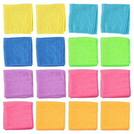 Värikkäät mikrokuituliinat 16-pakkauksessa