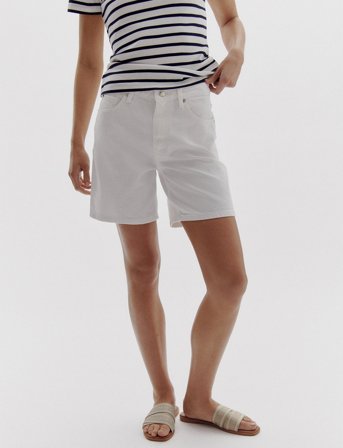 Tommy Hilfiger Dnm Straight Short Rw White - White - 27