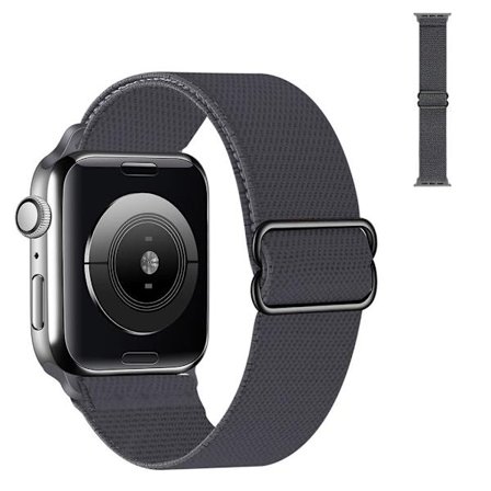 Apple Watch 40 mm justerbar nylon-urrem - Mørkegrå