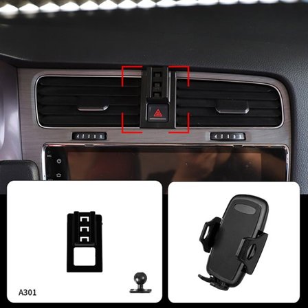 Mobilholder for Volkswagen Golf 7 2014-2020 - Uten Boring, Komplett Monteringssett