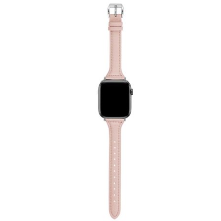 Lærarmbånd Apple Watch 38/40/41 1/2/3/4/5/6/7/Se smalty rosa