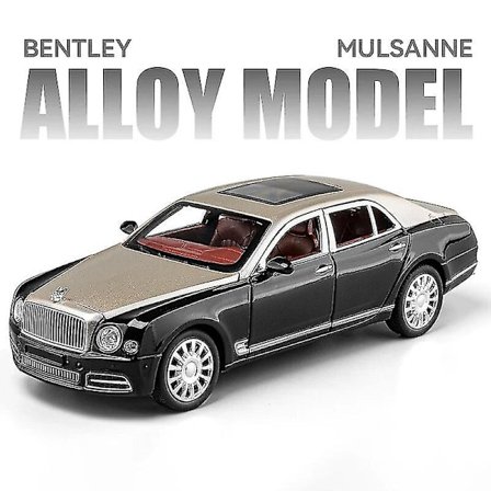 1:24 Bentley Mulsanne Legetøjsbil i Metal - Biler med Lyd og Lys - Tilbage træk Bil - Legetøj til Børn