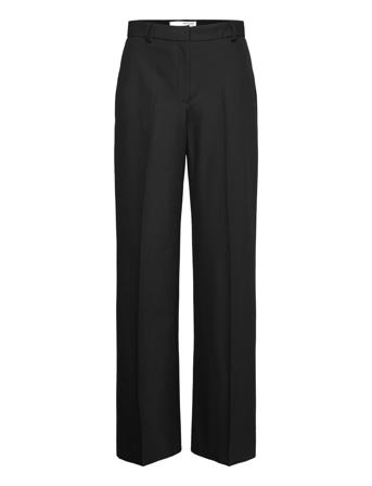 Slfeliana Hw Wide Pant N Noos Trousers Suitpants Svart Selected Femme