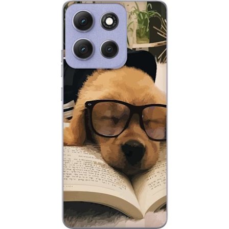 Kompatibel Mobilcover til Motorola Motorola Moto G86 Power Naturlig portræt af en sød kanin i grønt græs med blød pels og store ører, smukt natu