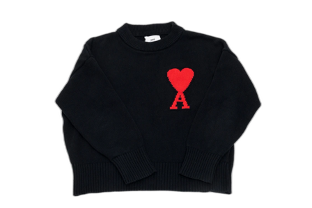 Svart stickad tröja från Ami Paris