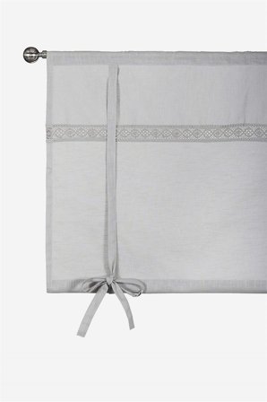 Cellbes of Sweden - Hissgardin med spets Monica - grå - - 160 x 120 cm