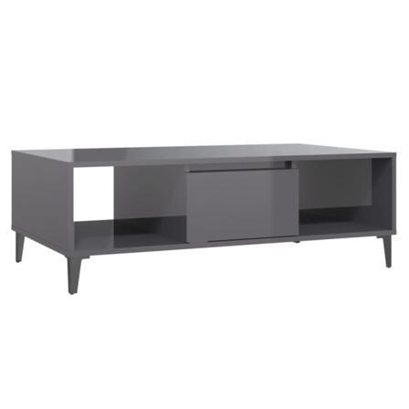 Vidaxl Soffbord Grå Högglans 103,5x60x35 Cm Spånskiva Grå