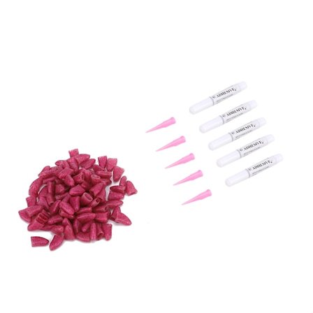 100 STK. Blød PVC neglebeskyttelse til hund, poteklo, hætte, indpakning, plejetilbehør (krystal pink XL)