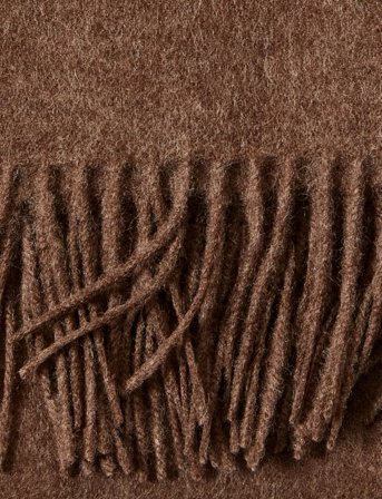 Selected Slftime New Wool Scarf - Brown - ONE SIZE