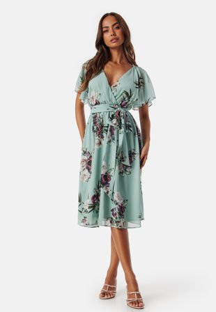 Goddiva-Flutter Floral Midi Dress-M (UK12)