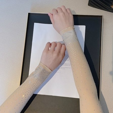 {xjxj} Dame Armermer Fingerløse Lange Ermer APRIKOS